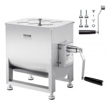 VEVOR Impastatrice Manuale Carne 27,2 kg Frullatore con Riduttore Acciaio Inox