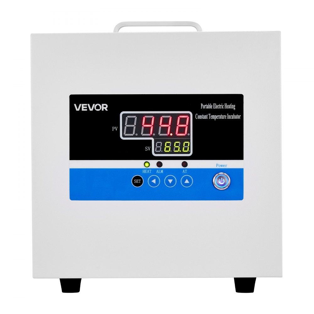 VEVOR Incubatrice da Laboratorio 6 L Microbiologica con Pannello Digitale, Controllo Preciso PID Intervallo Temperatura Ambiente +5℃-65℃ , per Piastre Petri, Compatta e Portatile, Temperatura Costante