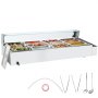 VEVOR Scaldavivande Commerciale a 12 Vaschette, Tavolo Elettrico a Vapore 12 x 4,73 L, Coperchio in Vetro, Bagnomaria Buffet in Acciaio Inox 1700 W, Controllo Temperatura 30-85°C Ristoranti Argento
