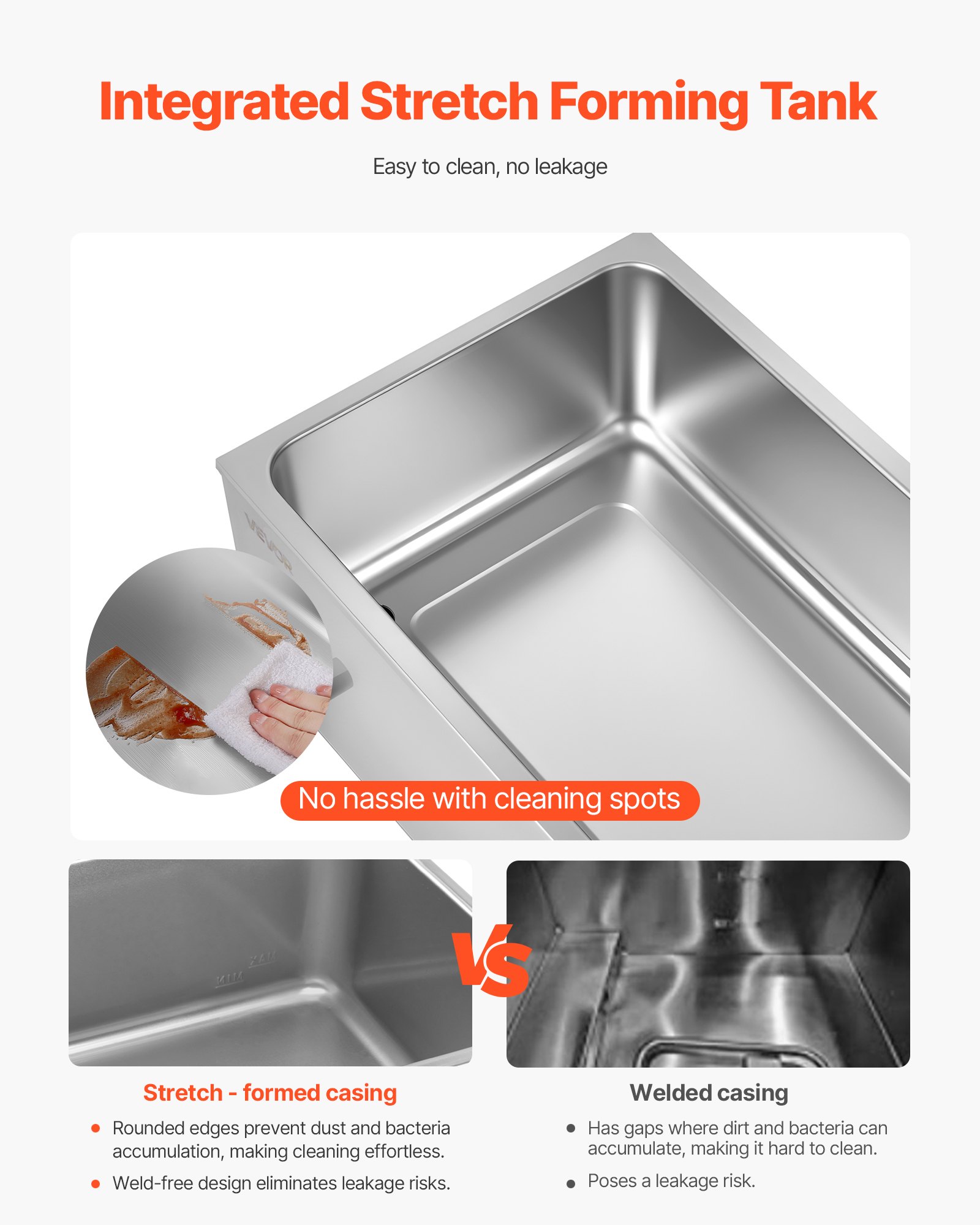 VEVOR Scaldavivande Commerciale da Banco Scaldavivande Elettrico a Vapore con 4 Contenitori (1/4 Dimensione) 1200 W in Acciaio Inox Temperatura tra 30 e 80 °C per Catering, Buffet Feste