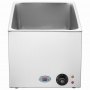 VEVOR Scaldavivande Commerciale 18 L Scaldavivande Elettrico da Tavolo a Vapore da 1200 W Scaldavivande da Tavolo in Acciaio Inossidabile da Lavoro, Controllo della Temperatura da 30-85 °C Argento