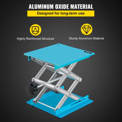 Piattaforma Di Sollevamento Da Laboratorio In Acciaio Inox 100x100mm - Altezza Regolabile 45-158mm - 3