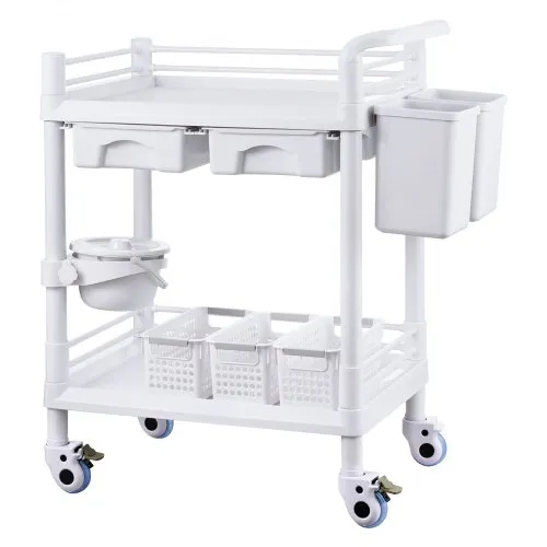 Acquista Carrello in alluminio Gima 2 a 2 ripiani con spondine - piccolo, Doctor Shop