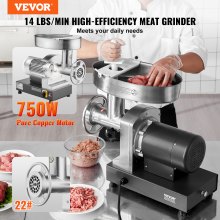 VEVOR Tritacarne Elettrico 6,35 kg/min Tritacarne Industriale da Banco con Lama