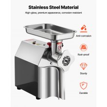 VEVOR Tritacarne Elettrico Commerciale Tritacarne 850 W Acciaio Inox 2,49kg/min