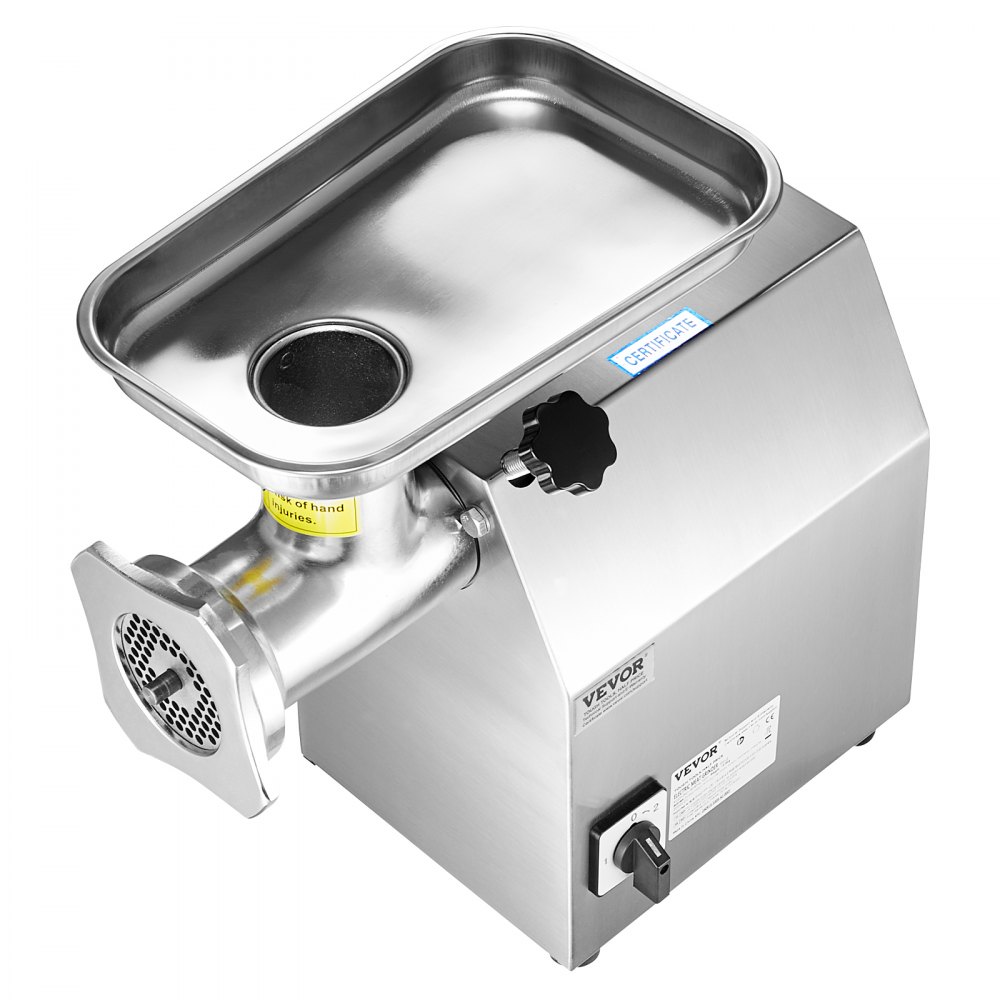 VEVOR Tritacarne Elettrico 4,17 kg/min, Tritacarne Industriale da Banco con Lama Macchina per Salsicce con Piastra di macinazione, Tritacarne Commerciale in Acciaio Inossidabile per Cucina Ristorante
