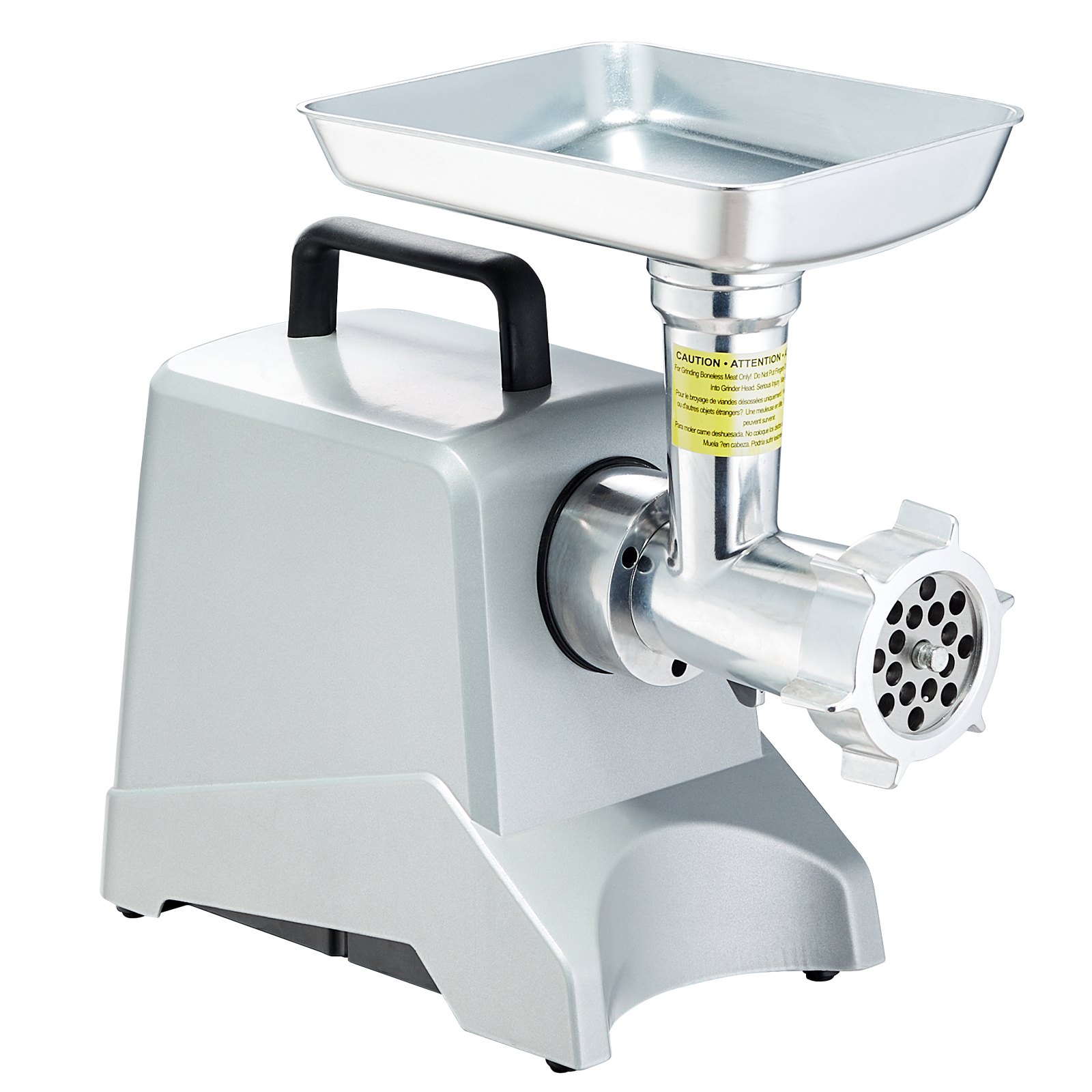 VEVOR Tritacarne Elettrico Industriale con Lama Capacità 2,27 kg/min, 575 W (800 W MAX), Piastra di Macinazione, Lama per Insaccare Salsicce e 3 Tubi, Tritacarne Alluminio 440 x 200 x 300 mm