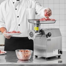 VEVOR Tritacarne Elettrico Commerciale 2,5 kg/min Tritacarne da Banco Cucina