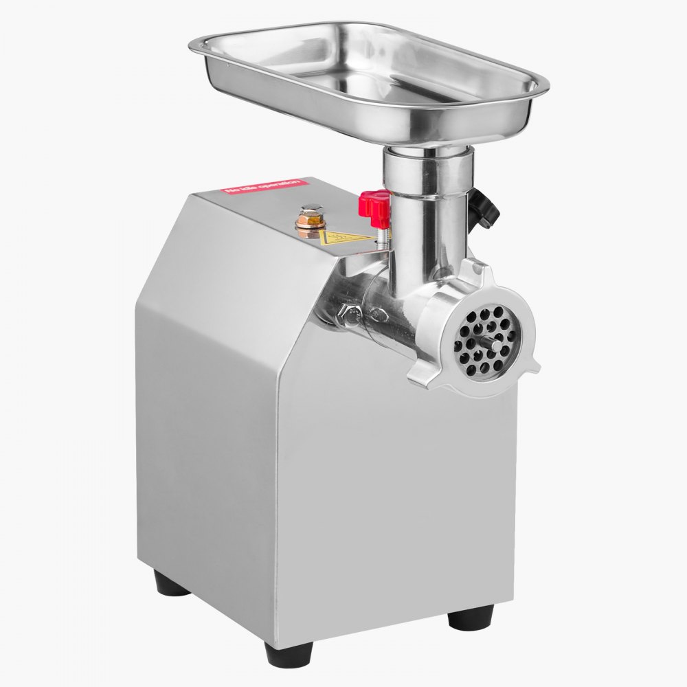 VEVOR Tritacarne Elettrico Commerciale Capacità 2,27 kg/min, Macchina Tritacarne n. 8 con 2 Lame in Acciaio Inox 2 Piastre di Macinazione, Salsicce da 600 W, per Cucina, Ristorante