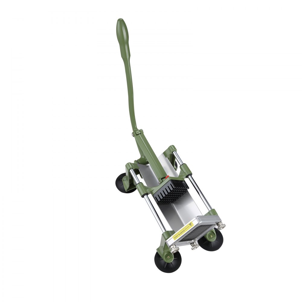 VEVOR Tagliapatatine Fritte 215 x 400 x 305 mm Affettatrice per Patate con Lame in Acciaio Inossidabile 12,7 mm e 9,52 mm Tagliapatate Manuale con Ventose, per Patate, Patatine Fritte, Verdure, Verde