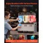 VEVOR Macchina per Bevande Ghiacciate Commerciale, Macchina per Bevande Fredde a Triplo Serbatoio 12L x 3, Macchina per Bevande Ghiacciate in Acciaio Inox, Macchina per Bevande Smoothie Bar Hotel