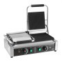 VEVOR Commercial Piadine Sandwich Grill, 3600 W, Electric Double Sandwich Press for Paninis Made of Stainless Steel, Temperature-Controlled Enameled Slotted Plate, Approx. 50°C to 300°C Double Grill