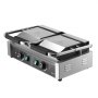 VEVOR commercial panini grill, electric sandwich maker with 3600 W, double stainless steel grill, with temperature control and flat enamelled plate 485 x 230 mm for hamburgers, steak, bacon
