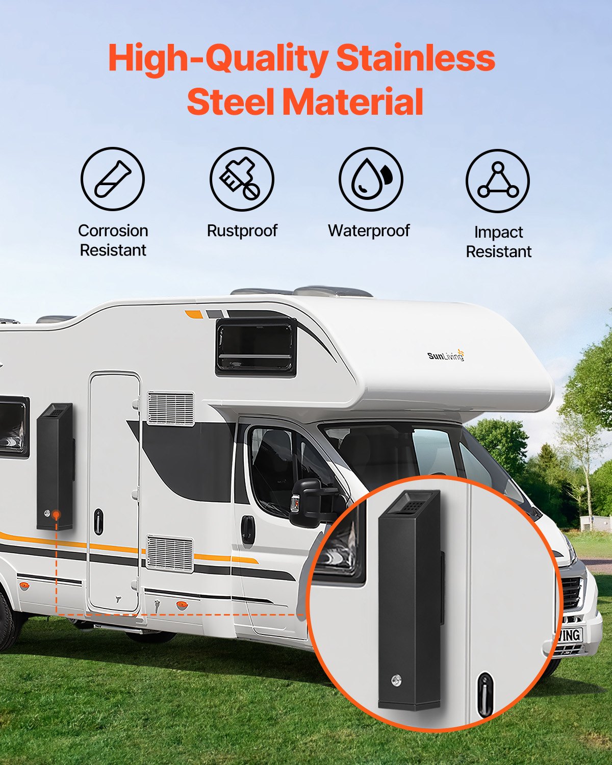 VEVOR Contenitore per Mozziconi di Sigaretta, Contenitore per Mozziconi di Sigaretta Cubico in Acciaio Inox a Parete, Smaltimento Mozziconi di Sigaretta, Resistente alle Intemperie Esterni Nero