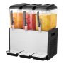 VEVOR Distributore di Bevande Commerciali, Distributore Succhi 3 x 12 L 370 W, Macchina Bevande in Acciaio Inox 304 Uso Alimentare, Temperatura Raffreddamento 7-12 °C, per Bevande Fredde, Ristoranti