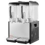 VEVOR Dispenser Bevande Fredde Commerciale 2 Serbatoi 2x12 L Acciaio Inox Distributore da Banco, Temperatura di Raffreddamento da 7℃ a 12℃, Succhi di Frutta, Tè Freddo, Ristorante, Hotel, Catering