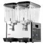 VEVOR Dispenser Bevande Fredde Commerciale 2 Serbatoi 2x18 L Acciaio Inox Distributore da Banco, Temperatura di Raffreddamento da 7℃ a 12℃, Succhi di Frutta, Tè Freddo, Ristorante, Hotel, Catering