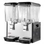 VEVOR Dispenser Bevande Fredde Commerciale 2 Serbatoi 2x18 L Acciaio Inox Distributore da Banco, Temperatura di Raffreddamento da 7℃ a 12℃, Succhi di Frutta, Tè Freddo, Ristorante, Hotel, Catering