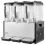 VEVOR Dispenser Bevande Fredde Commerciale 3 Serbatoi 3x12 L Acciaio Inox Distributore da Banco, Temperatura di Raffreddamento da 7℃ a 12℃, Succhi di Frutta, Tè Freddo, Ristorante, Hotel, Catering
