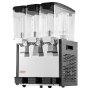 VEVOR Commercial Beverage Dispenser 3 Tanks 10 L / 10.6 QT Per Tank, Stainless Steel Juice Dispenser, Ice Tea Drink Machine with 7℃ to 12℃ Cooling Temperature, for Cold Drink Restaurant Bar Party