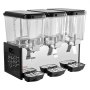 VEVOR Dispenser Bevande Fredde Commerciale 3 Serbatoi 3x18 L Acciaio Inox Distributore da Banco, Temperatura di Raffreddamento da 7℃ a 12℃, Succhi di Frutta, Tè Freddo, Ristorante, Hotel, Catering