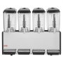 VEVOR Dispenser Bevande Fredde Commerciale 4 Serbatoi 4x12 L Acciaio Inox Distributore da Banco, Temperatura di Raffreddamento da 7℃ a 12℃, Succhi di Frutta, Tè Freddo, Ristorante, Hotel, Catering