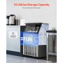 VEVOR Macchina per Ghiaccio Commerciale 58,97 kg/giorno Display LED Bar Hotel