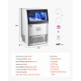 VEVOR commercial ice machine (40.82 kg/day) Ice maker with 14.97 kg storage capacity, 50 ice cubes in 15 minutes, LED digital display, freestanding, self-cleaning, for bar, office, restaurant