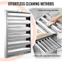 VEVOR Filtro per Cappa Commerciale, 622L x 493A x 45P mm, Filtro Deflettore per Cappa da Cucina in Acciaio Inox per Cappe di Scarico da Cucina con Classificazione Antigrasso, 5 Scanalature, 2 Pezzi