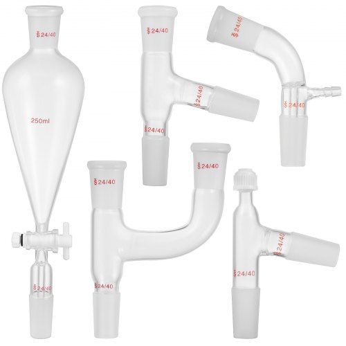 Kit Vetreria Da Laboratorio VEVOR 32 Pezzi - Set Distillazione Per Chimica Organica Con Palloni, Condensatori E Accessori