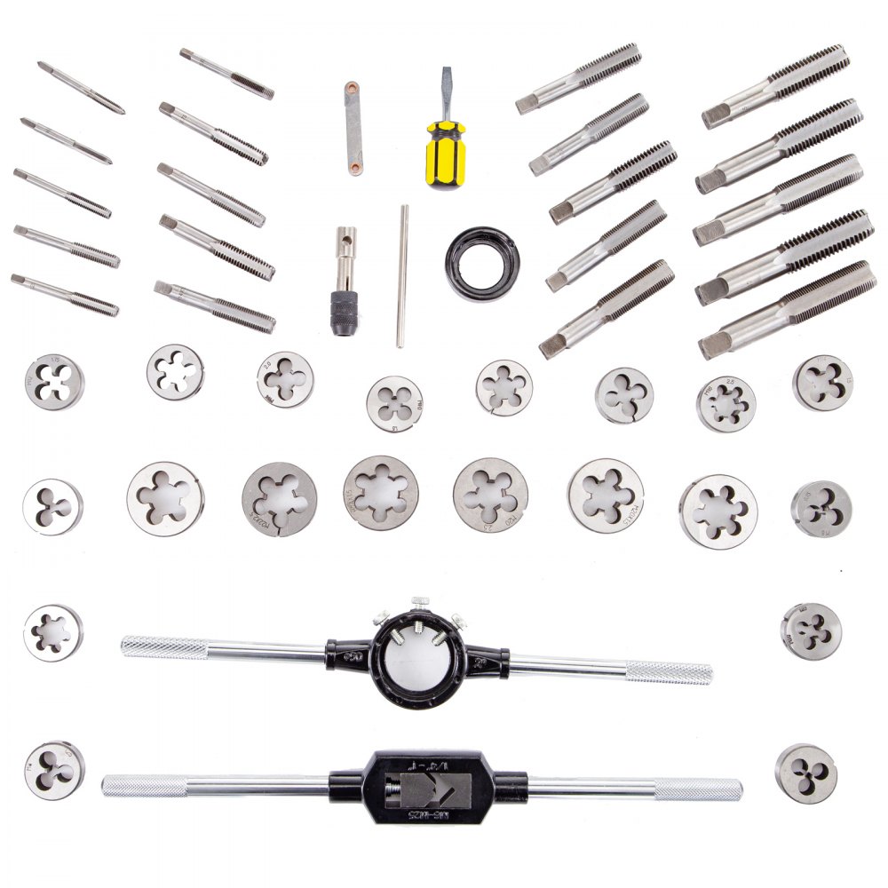 Vevor Set Maschi E Filiere Per Filettatura Da 45 Pz Filiera A Mano Professionale