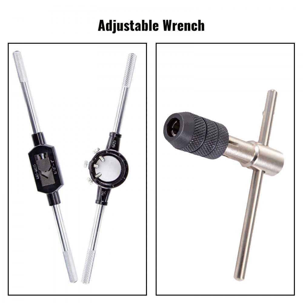 Vevor Set Maschi E Filiere Per Filettatura Da 45 Pz Filiera A Mano Professionale