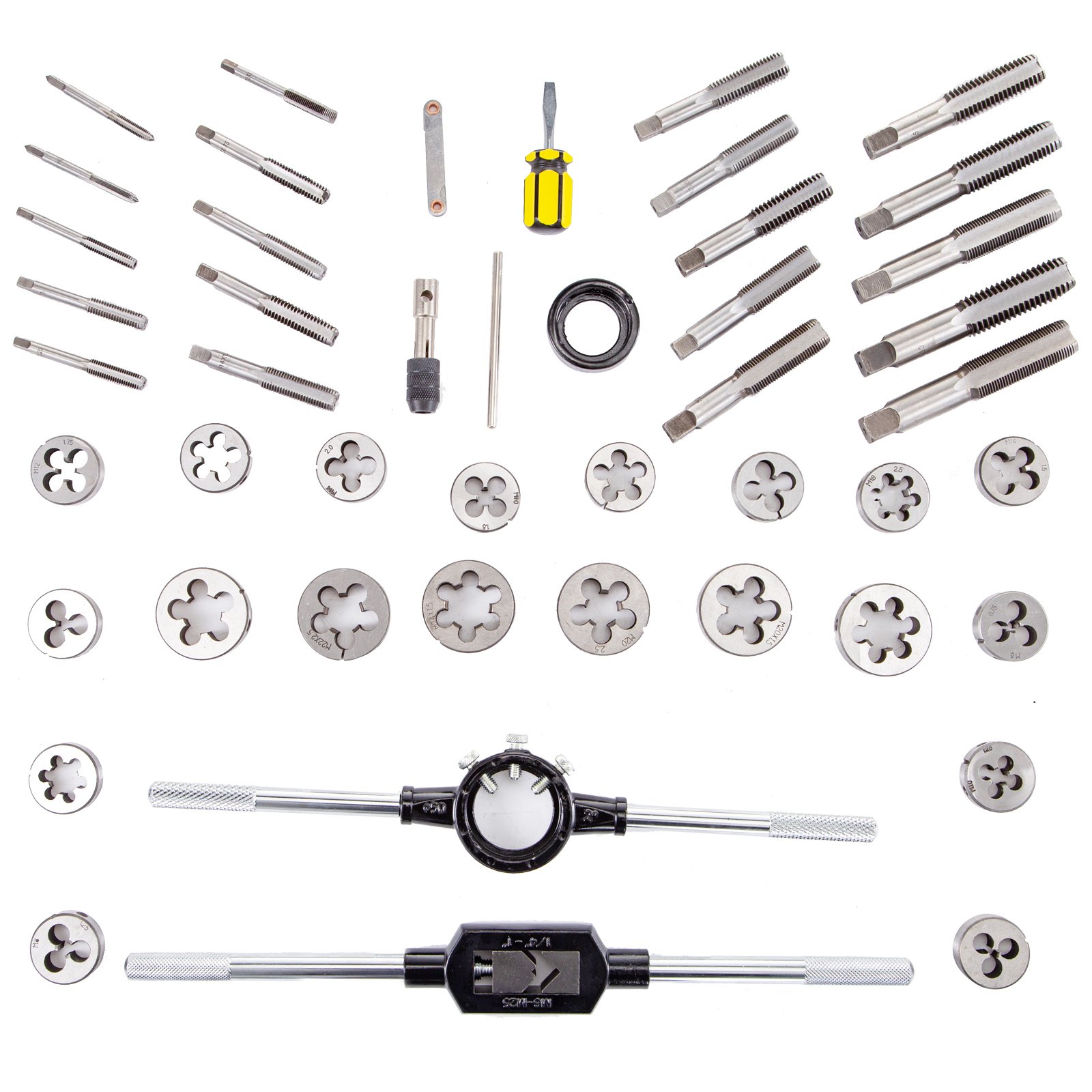 Vevor Set Maschi E Filiere Per Filettatura Da 45 Pz Filiera A Mano Professionale