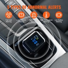 VEVOR Sistema di Monitoraggio Pressione Pneumatici Rimorchio TPMS 4 Sensori