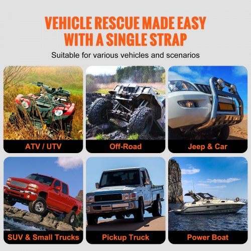 Cinghia Traino Auto 13 Piedi - Poliestere Rinforzato Per Auto, SUV, Furgoni E Piccoli Camion - Foto 4