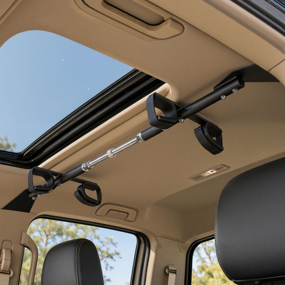 VEVOR Telaio Supporto Portautensili da Tetto UTV SUV Pickup Acciaio Legato Regolazione della Spaziatura da 1219 mm a 1372 mm, Compatibile con Roll-bar a Tubo Tondo Profilati, con Montante Centrale