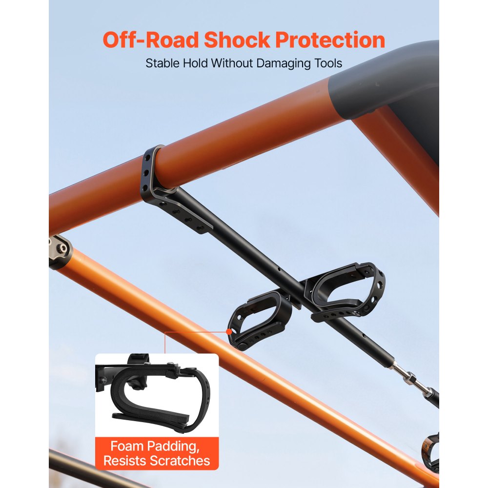 VEVOR Telaio Supporto Portautensili da Tetto UTV per Caccia Acciaio Legato Regolazione della Spaziatura delle Barre Antirollio da 1219 mm a 1448 mm, Compatibile con Roll-bar a Tubo Tondo Profilati