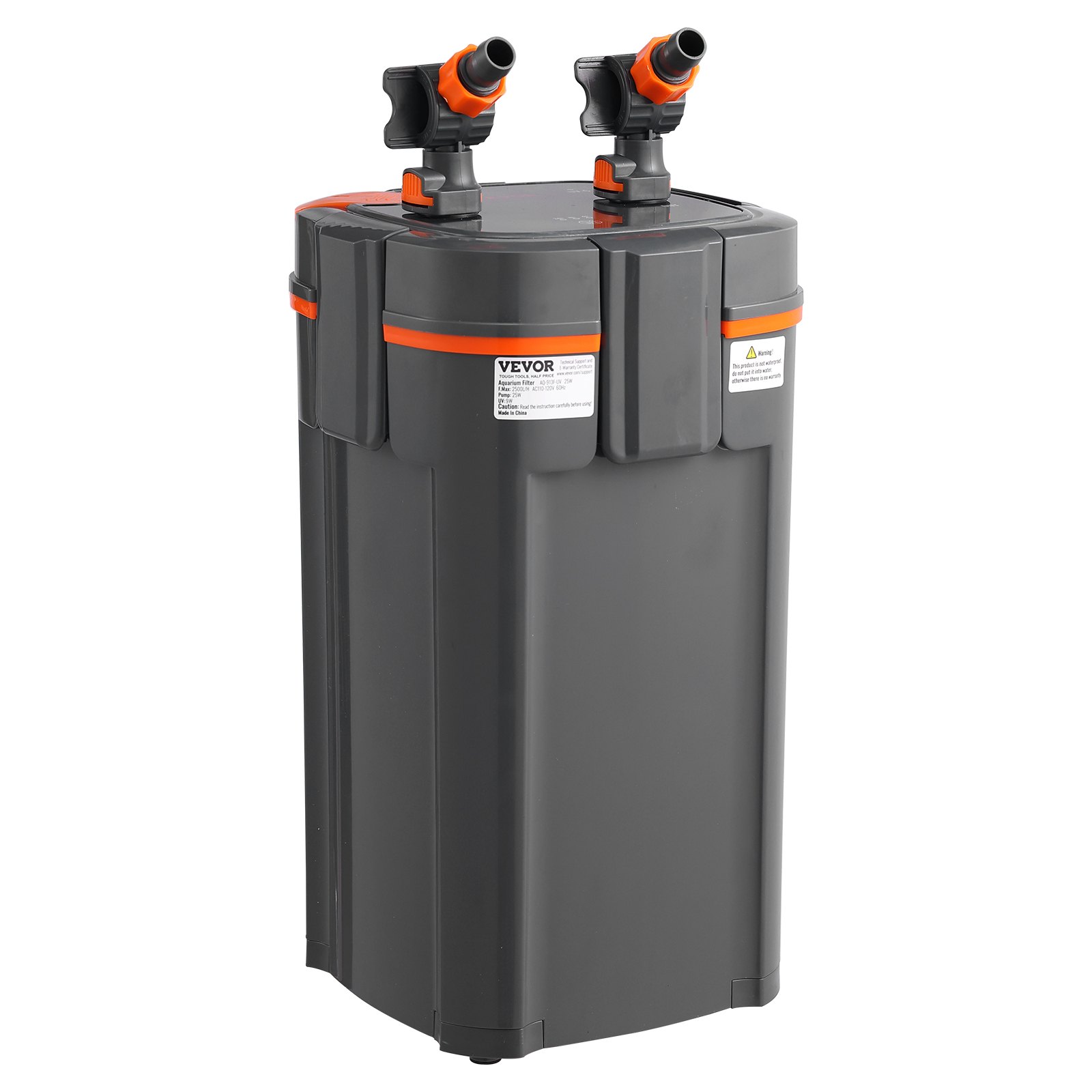 VEVOR Filtro per Acquario 264GPH, Filtro a Canister a 3 Stadi da 75 Galloni, Filtro per Acquario Interno con Protezione UV, Filtro Sommergibile con Funzioni Multiple per Acquari, 11W