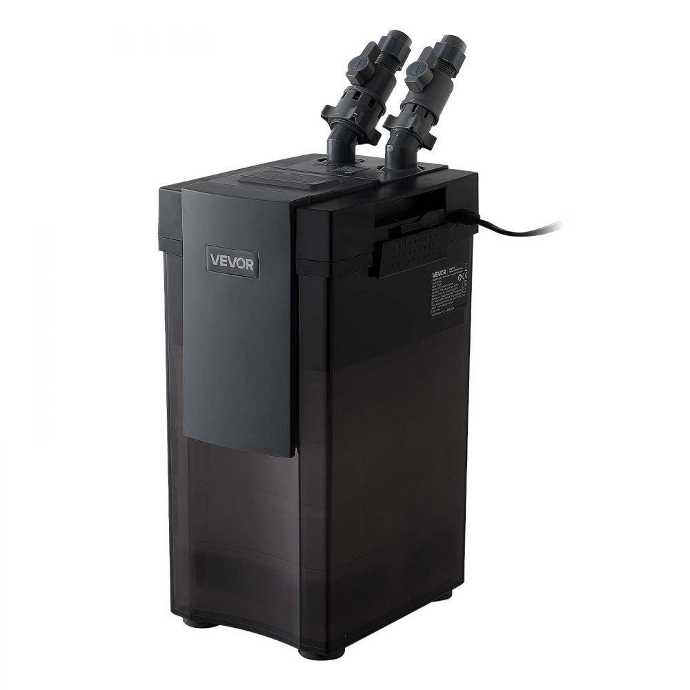 VEVOR Filtro Esterno per Acquario 1500 L/h Sistema di Filtrazione a 3 Stadi, Sistema di Filtrazione per Acquario, Motore in Rame, Flusso Regolabile, Anti-Perdita e Funzionamento Silenzioso, per Vasche