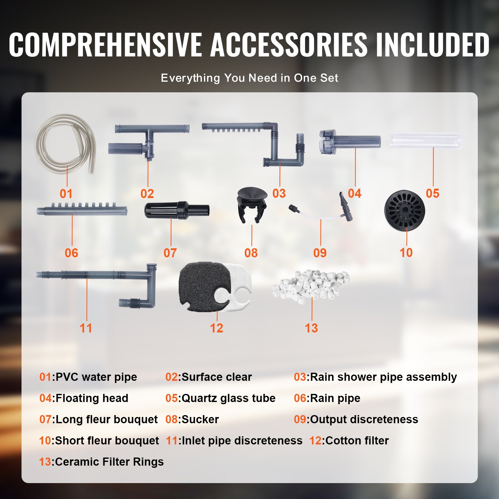 VEVOR Filtro per Acquario 225GPH, Filtro a Canister a 2 Stadi 55 Galloni, Filtro per Acquario Interno Ultra Silenzioso con Protezione UV, Filtro Sommergibile con Funzioni Multiple per Acquari, 10 W