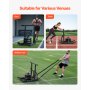 VEVOR Slitta con Pesi, per Dischi da 25 e 51 mm Slitte per Allenamento Fitness per Migliorare Velocità negli Esercizi Atletici, Attrezzatura per Allenamento con Maniglia Regolabile in Altezza, Nero