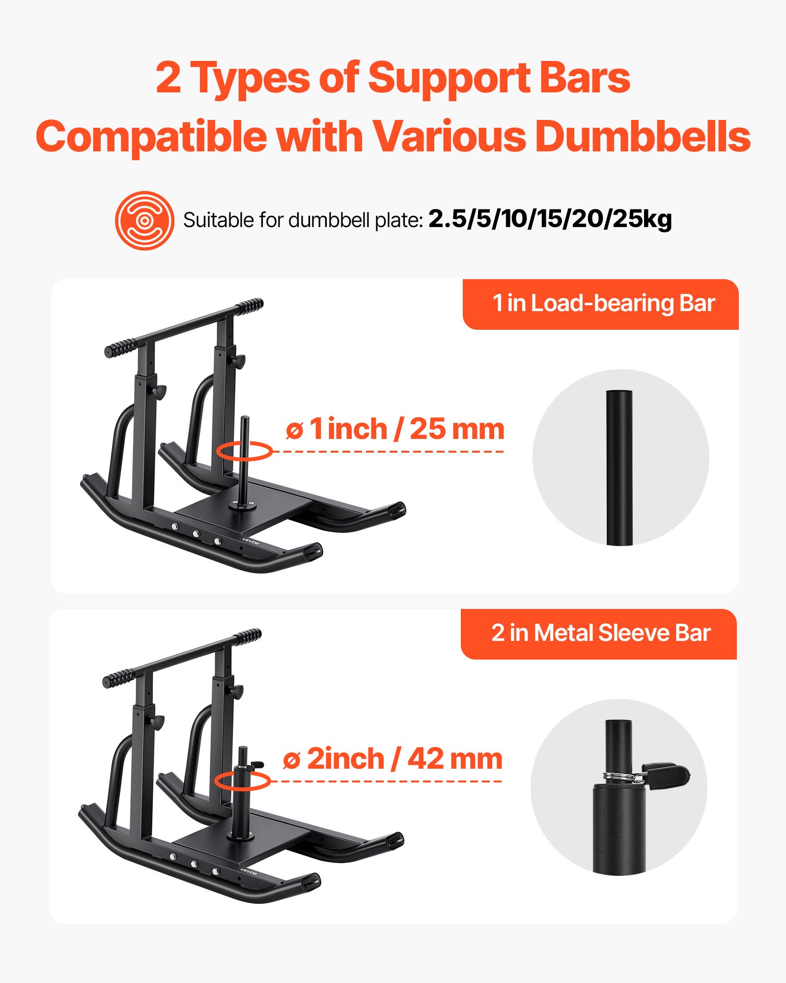 VEVOR Weight Sled, Steel Power Sled, Fitness Training Sleds for Athletic Exercise Speed Improvement, Workout Equipment with Adjustable Height Handle, Compatible with 25/51 mm Weight Plates, Black