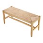 VEVOR Panca in Rattan, Panca in Rattan in Legno da 1015 mm, Panca da Ingresso con Gambe in Quercia, Panca Boho per i Piedi della Camera da Letto con Rattan Intrecciato a Mano, per Soggiorno, Cucina