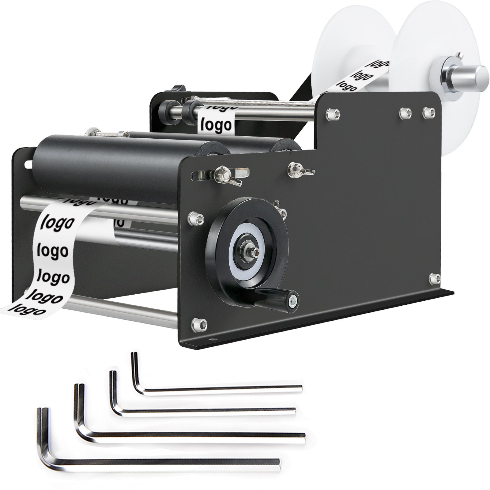 Vevor Rotonde Etichettatura Manuale Per Bottiglie Rotonde Nera 10-30 Pezzi/min