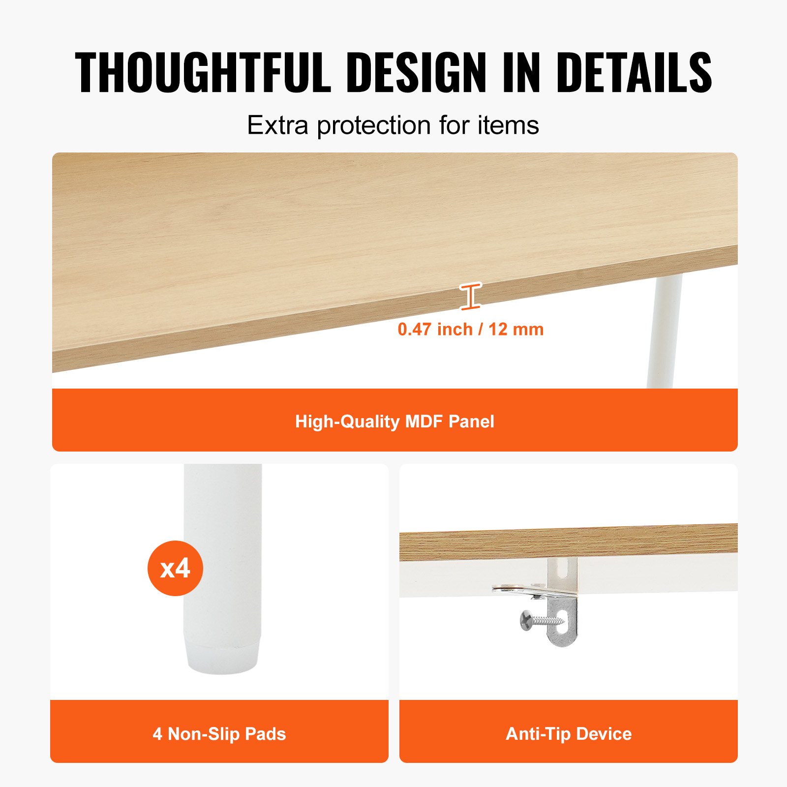 VEVOR Rattan Bookcase with 2 Doors, Freestanding Open Bookcase, Storage Shelf, Display Shelf Ideal for Library, Conference Room, Office, Study (20 kg load capacity per shelf)