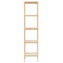 VEVOR Corner Shelf with 5 Shelves, Bamboo Storage Shelf, Bookshelf, Freestanding Multifunctional Flower and Plant Stand, Ideal for Bathroom, Bedroom, Office