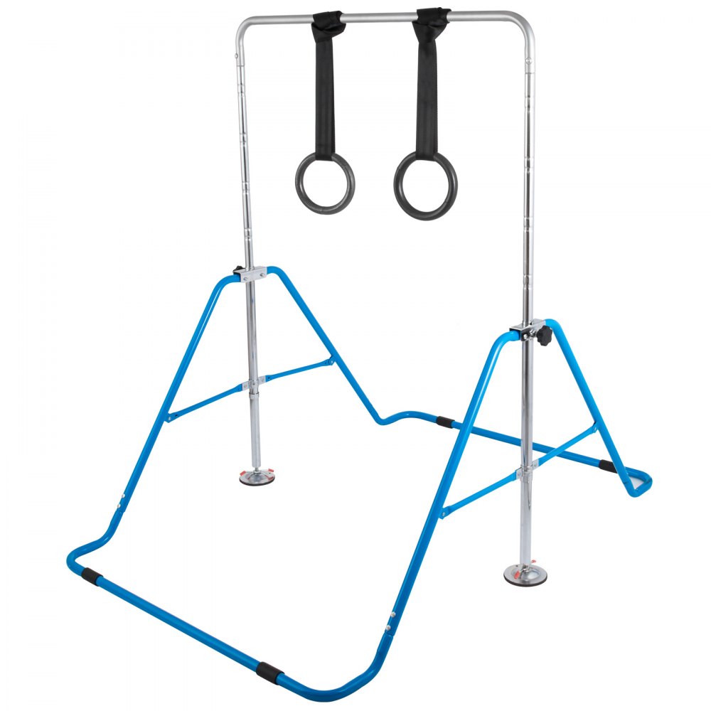 VEVOR Ginnastica Bar Estensibile Junior Regolabile in Altezza Barra per Ginnastica Pieghevole per Bambini Barra Orizzontale per Ginnastica Barra per Esercizi Blu