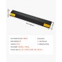 VEVOR Fermaruote in Gomma per Parcheggi da Garage, 446 x 90 x 32 cm, Limitatore di Parcheggio con Strisce Riflettenti, Blocchi Fermi Ruota in Gomma per Auto, Furgoni, Camion, Blocco Guida Ruota