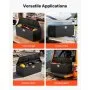 VEVOR Scatola Portaoggetti per Timone Rimorchio 1245x353x470 mm in Acciaio, Cassone Porta Attrezzi per Rimorchio Portautensili Carico max. 50 kg con Serratura, Cassa Portaoggetti per Camper SUV, Nero