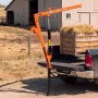 VEVOR Gru per Pickup, Capacità 227 kg, Gru Pieghevole su Gancio Traino, con Verricello Manuale e Cric Idraulico, Braccio Telescopico Girevole a 360°, Sollevamento per Cassone, Macchinari e Legname